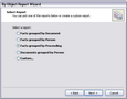 By Object Report Wizard > Select Report dialog box By Object Report Wizard > Select Report dialog box