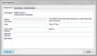 Case Properties dialog box Case Properties dialog box