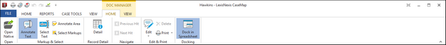 DocManager Ribbon