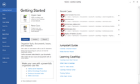 Getting Started pane