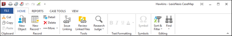 Standard toolbar