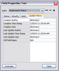 Field Properties dialog box > Update History tab Field Properties dialog box > Update History tab