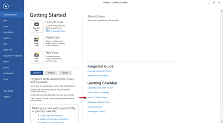 Getting Started with CaseMap tutorial