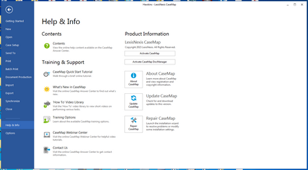 Help menu