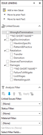 Issue Linking panel