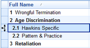 Sub-level issue example Sub-level issue example
