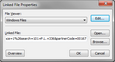 Linked File Properties dialog box Linked File Properties dialog box