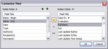 Privilege Log Wizard > Customize View dialog box Privilege Log Wizard > Customize View dialog box