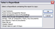 Select a ReportBook dialog box Select a ReportBook dialog box