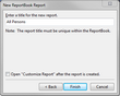 New ReportBook Wizard > New ReportBook Report > Title Name New ReportBook Wizard > New ReportBook Report > Title Name