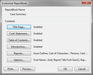 New ReportBook Wizard > Edit ReportBook New ReportBook Wizard > Edit ReportBook