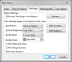 Page Setup dialog box > Title Page tab Page Setup dialog box > Title Page tab