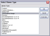 Select Viewer Type dialog box Select Viewer Type dialog box