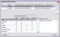Synchronization History dialog box Synchronization History dialog box