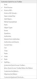 Toolbar button menu