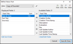 Define Views dialog box Define Views dialog box