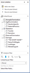 Issue Linking panel Issue Linking panel