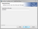 Install CaseMap Server > Organization Name Install CaseMap Server > Organization Name