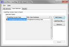 CaseMap SQL Import Utility > Case Selection tab CaseMap SQL Import Utility > Case Selection tab