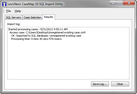 CaseMap SQL Import Utility > Results tab CaseMap SQL Import Utility > Results tab