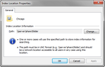 Index Location Properties Index Location Properties
