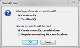 New SQL Case - Create a new SQL case database New SQL Case - Create a new SQL case database