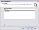 Import Users > Assign Roles Import Users > Assign Roles