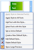 Apply Fact Styles menu Apply Fact Styles menu