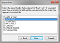 Import Data > Select the Fact Text field