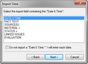 Import Data > Select Date & Time field