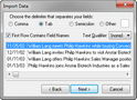 Import Data > Choose delimiter