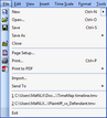File menu commands