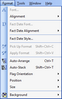 Format menu