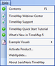 Help menu