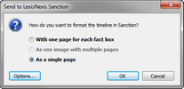 Send to LexisNexis Sanction dialog box Send to LexisNexis Sanction dialog box