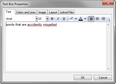 Text Box Properties > Auto-Correct feature Text Box Properties > Auto-Correct feature