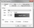 Time Scale Properties > Font tab Time Scale Properties > Font tab