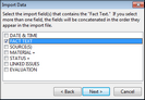 Import Data > Select the Fact Text field