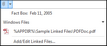 List of linked files List of linked files