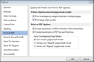 Options > Print & PDF tab Options > Print & PDF tab