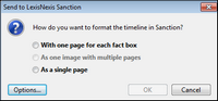 Send to LexisNexis Sanction dialog box Send to LexisNexis Sanction dialog box