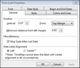 Time Scale Properties > General tab Time Scale Properties > General tab