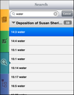 Search pane with search results Search pane with search results