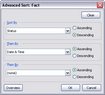 Advanced Sort dialog box > Facts example Advanced Sort dialog box > Facts example