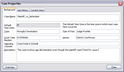 Case Properties dialog box Case Properties dialog box