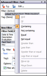 Advanced Filter > Combining Boolean and Relational Operators