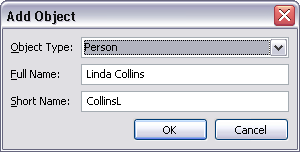 Add Objects dialog box Add Objects dialog box