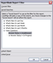 New ReportBook Wizard > ReportBook Report Filter New ReportBook Wizard > ReportBook Report Filter