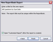 New ReportBook Wizard > New ReportBook Report > Title Name New ReportBook Wizard > New ReportBook Report > Title Name
