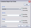 New ReportBook Wizard > Customize Report Sort Order New ReportBook Wizard > Customize Report Sort Order